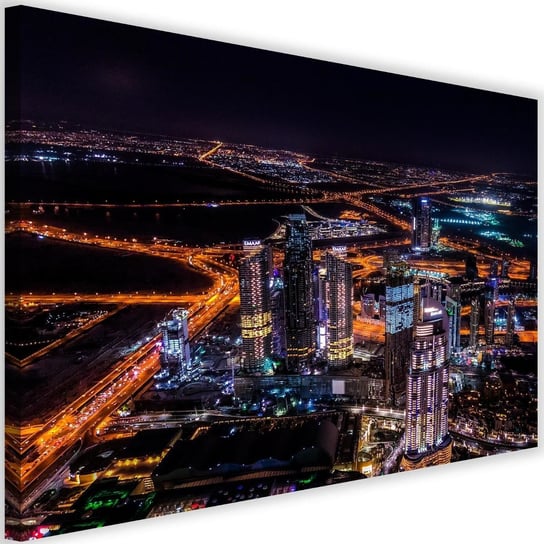 Obraz na płótnie Canvas FEEBY, Dubaj nocą, 60x40 cm Feeby