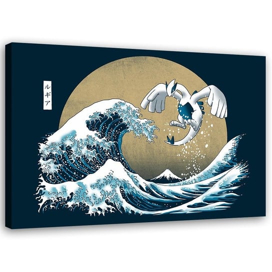 Obraz na płótnie Canvas FEEBY, Fala tsunami japoński motyw, 90x60 cm Feeby