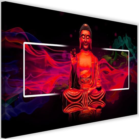 Obraz na płótnie Canvas FEEBY, Figura medytującego Buddy 2, 90x60 cm Feeby