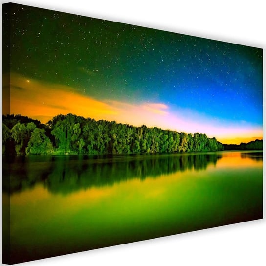 Obraz na płótnie Canvas FEEBY, Gwiazdy nad jeziorem, 120x80 cm Feeby