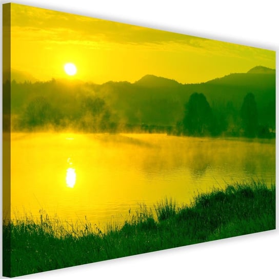 Obraz na płótnie Canvas FEEBY, Jezioro we mgle, 120x80 cm Feeby