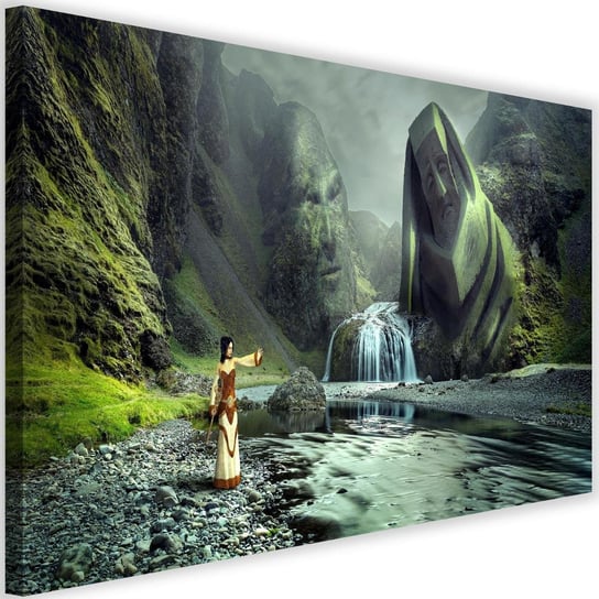 Obraz na płótnie Canvas FEEBY, Kobieta nad rzeką fantasy, 60x40 cm Feeby