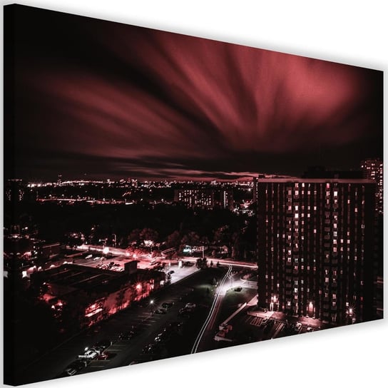 Obraz na płótnie Canvas FEEBY, Miasto w czerwonych światłach, 60x40 cm Feeby