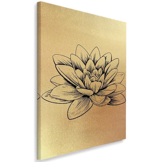 Obraz na płótnie Canvas FEEBY, Narysowana lilia, 50x70 cm Feeby