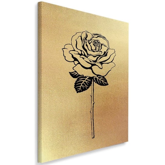 Obraz na płótnie Canvas FEEBY, Narysowana róża, 40x60 cm Feeby