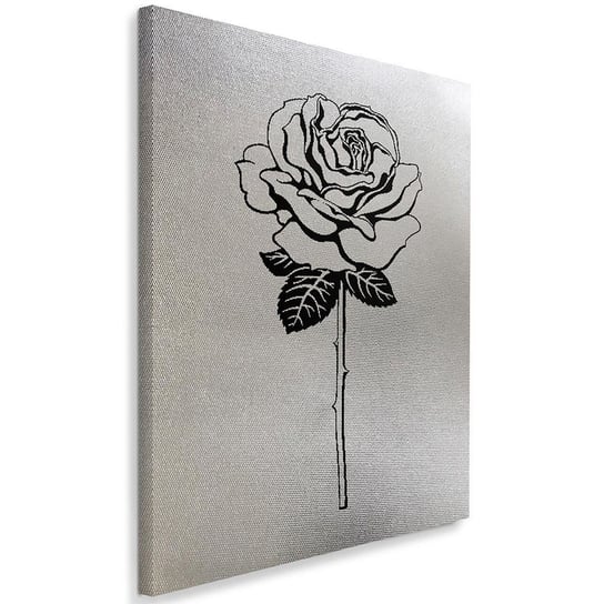 Obraz na płótnie Canvas FEEBY, Narysowana róża, 60x90 cm Feeby