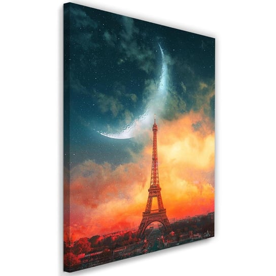 Obraz na płótnie Canvas FEEBY, Noc w Paryżu, 50x70 cm Feeby