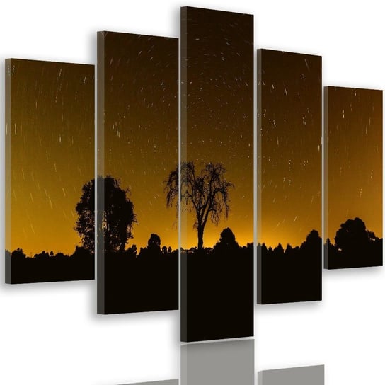 Obraz na płótnie Canvas FEEBY, pentaptyk typ A, Światła gwiazd 3, 200x100 cm Feeby