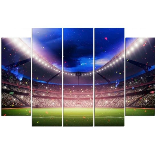 Obraz na płótnie Canvas FEEBY, pentaptyk typ B, Stadion piłkarski, 100x70 cm Feeby