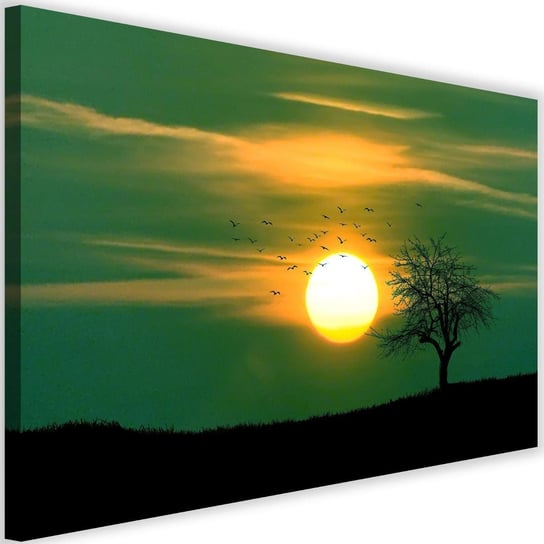 Obraz na płótnie Canvas FEEBY, Ptaki o zachodzie słońca, 60x40 cm Feeby