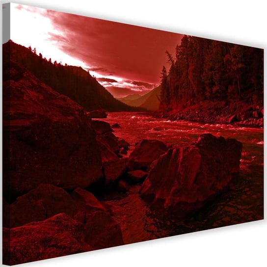 Obraz na płótnie Canvas FEEBY, Rwąca rzeka w górach, 120x80 cm Feeby