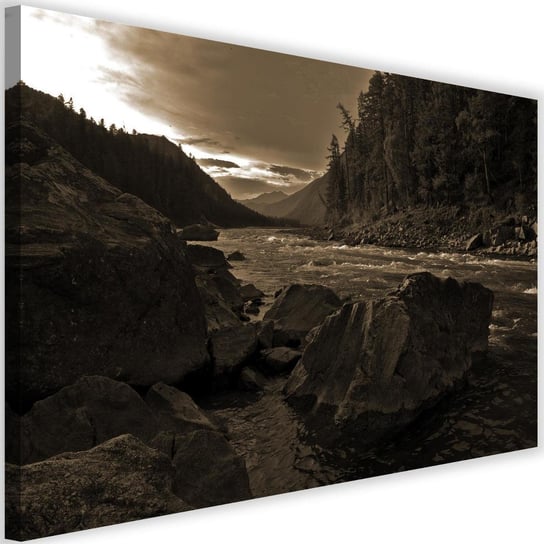 Obraz na płótnie Canvas FEEBY, Rwąca rzeka w górach, 60x40 cm Feeby