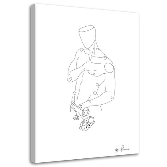 Obraz na płótnie Canvas FEEBY, Sylwetka mężczyzny minimalizm, 50x70 cm Feeby