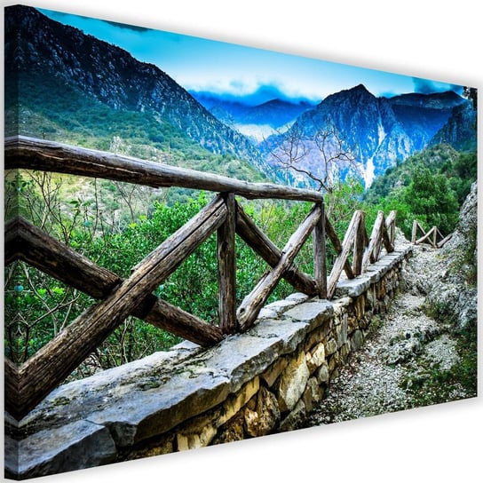 Obraz na płótnie Canvas FEEBY, Taras widokowy w górach, 90x60 cm Feeby