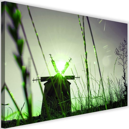 Obraz na płótnie Canvas FEEBY, Wiatrak o zachodzie słońca, 60x40 cm Feeby