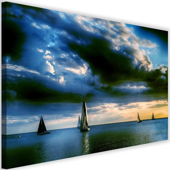 Obraz na płótnie Canvas FEEBY, Żaglówki na morzu, 60x40 cm Feeby