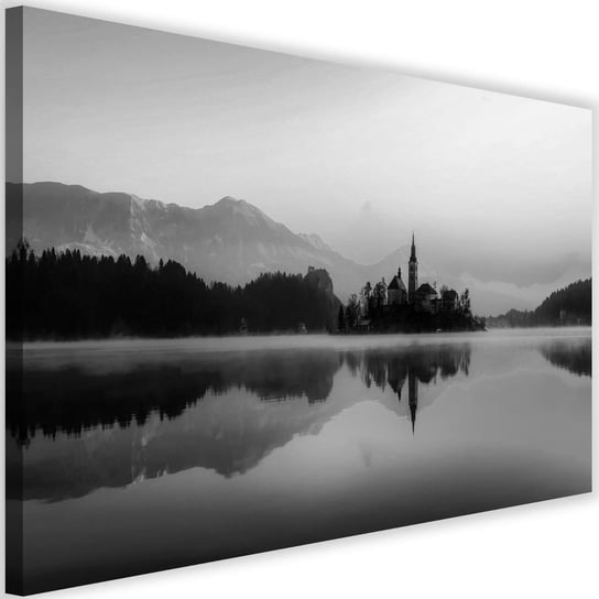 Obraz na płótnie Canvas FEEBY, Zamek nad górskim jeziorem, 120x80 cm Feeby