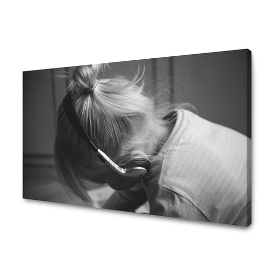 Obraz Na Płótnie Canvas Ludzie Dziewczynka W Słuchawkach 100X80 Cm GP TONER