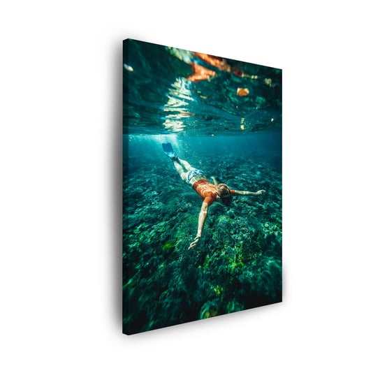 Obraz Na Płótnie Canvas Ludzie Ocean Nurkowanie 60X90 Cm GP TONER