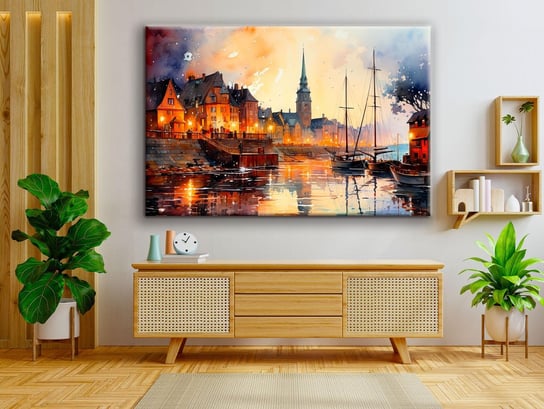 Obraz na płótnie canvas miasto statek port k Obraz na płótnie