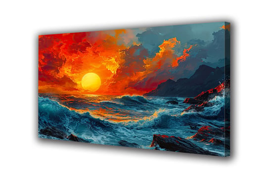 Obraz na płótnie canvas morze zachód krajobraz k 100x70 cm Obraz na płótnie