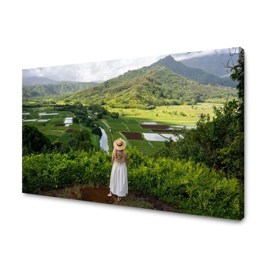 Obraz Na Płótnie Canvas Natura Kobieta  Widok Na Góry 100X80 Cm GP TONER