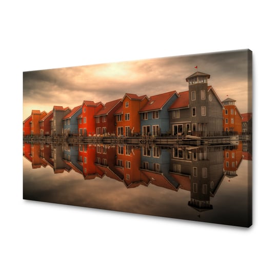 Obraz Na Płótnie Canvas Natura Kolorowe Domy Niderlandy 100X80 Cm GP TONER