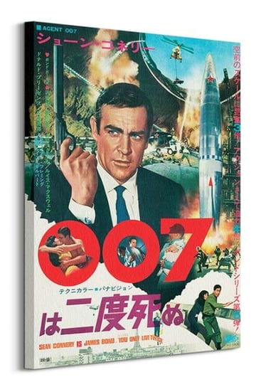 Obraz na płótnie/canvas PYRAMID INTERNATIONAL James Bond, czerwono-zielony, 60x80x150 cm James Bond