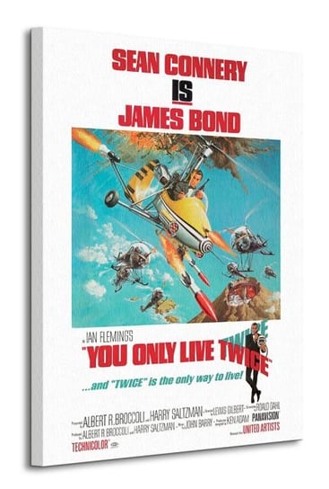Obraz na płótnie/canvas PYRAMID INTERNATIONAL James Bond, niebiesko-czerwony, 60x80x150 cm James Bond