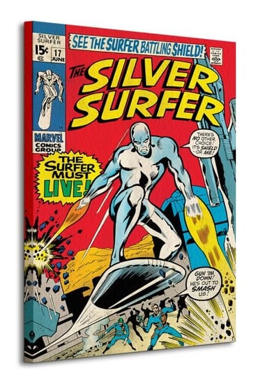 Obraz na płótnie canvas PYRAMID INTERNATIONAL Silver Surfer, 80x60 cm Marvel