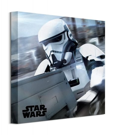 Obraz na płótnie/canvas PYRAMID INTERNATIONAL Star Wars, niebiesko-biały, 40x40 cm Star Wars gwiezdne wojny