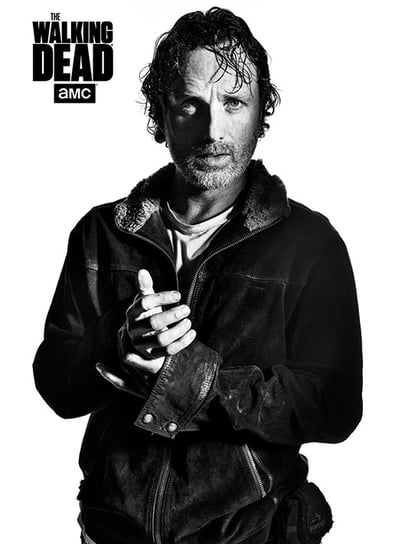Obraz na płótnie/canvas PYRAMID INTERNATIONAL The Walking Dead, biało-czarny, 60x80 cm The Walking Dead