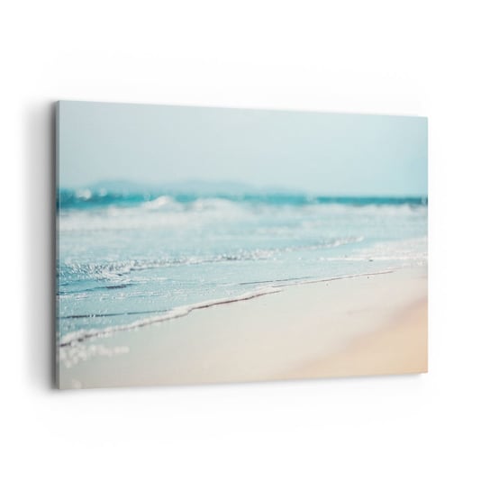 Obraz na płótnie - Ciepło i szum - 120x80cm - Brzeg Morza Plaża Morze - Nowoczesny obraz na ścianę do salonu do sypialni ARTTOR ARTTOR
