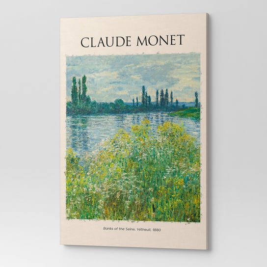 Obraz Na Płótnie Claude Monet Brzegi Sekwany Rep00041 50X70 Wave Print