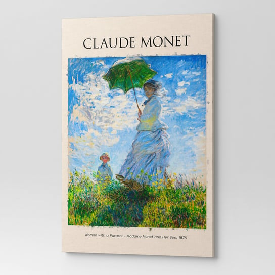Obraz Na Płótnie Claude Monet Kobieta Z Parasolem Rep00034 50X70 Wave Print