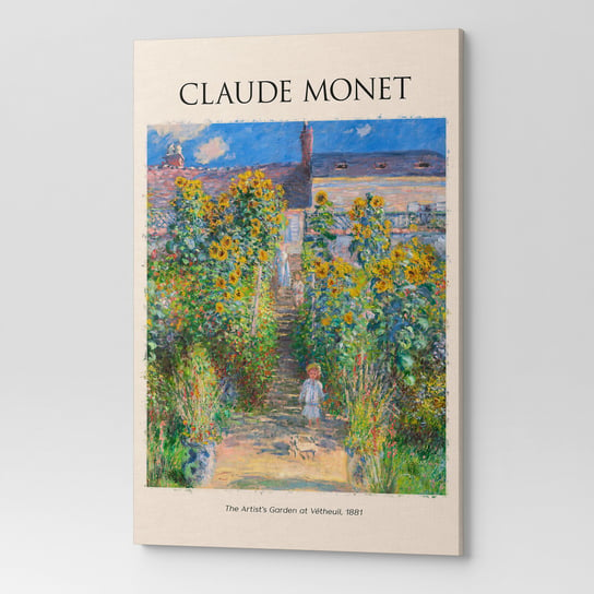 Obraz Na Płótnie Claude Monet Ogród Moneta W Vétheuil Rep00036 50X70 Wave Print