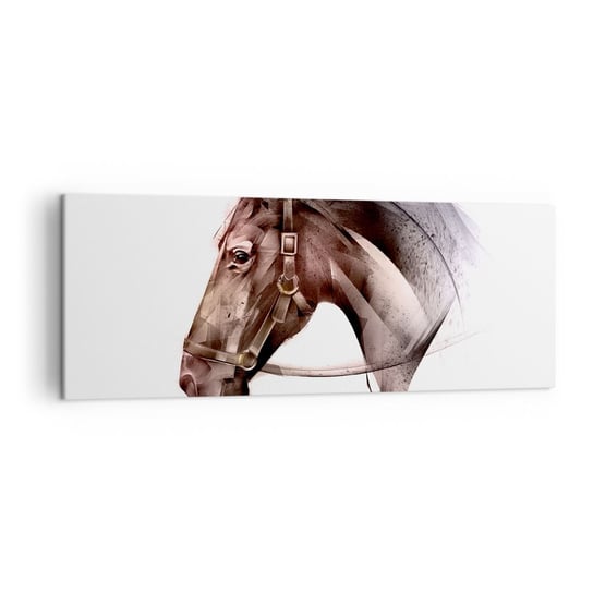 Obraz na płótnie - Co za wdzięk - 140x50cm - Zwierzęta Głowa Konia Koń - Nowoczesny Canvas obraz do salonu do sypialni ARTTOR ARTTOR