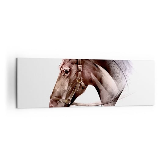 Obraz na płótnie - Co za wdzięk - 160x50cm - Zwierzęta Głowa Konia Koń - Nowoczesny foto obraz w ramie do salonu do sypialni ARTTOR ARTTOR
