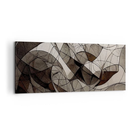 Obraz na płótnie - Cyrkulacja barw ziemi - 120x50cm - Sztuka Współczesny Kredka - Nowoczesny obraz na ścianę do salonu do sypialni ARTTOR ARTTOR