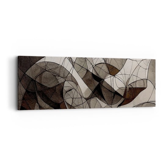 Obraz na płótnie - Cyrkulacja barw ziemi - 90x30cm - Sztuka Współczesny Kredka - Nowoczesny Canvas obraz do salonu do sypialni ARTTOR ARTTOR