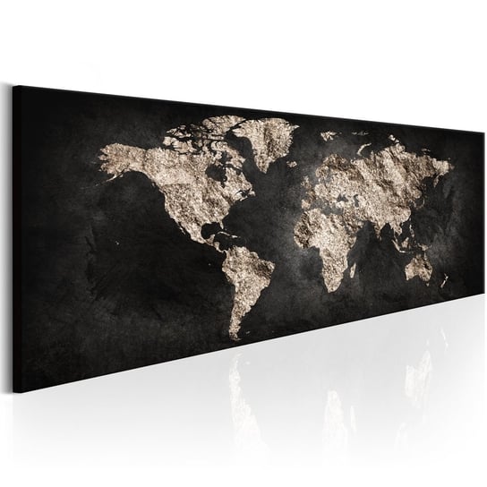 Obraz na płótnie: Czarna mapa świata, 120x40 cm zakup.se