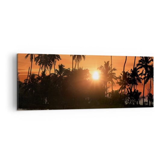 Obraz na płótnie - Czas na odpoczynek - 140x50cm - Krajobraz Zachód Słońca Indie - Nowoczesny Canvas obraz do salonu do sypialni ARTTOR ARTTOR