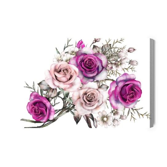 Obraz Na Płótnie Delikatne Róże Jak Malowane Akwarelą 100x70 NC Inna marka