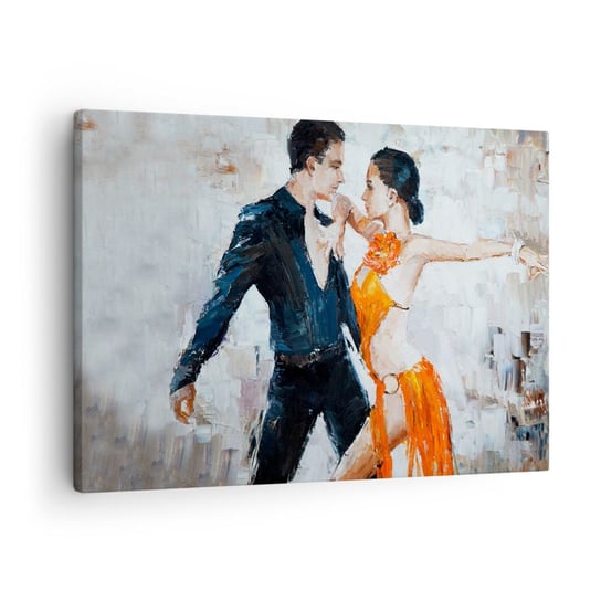 Obraz na płótnie - Dirty dancing - 70x50cm - Abstrakcja Taniec Tango - Nowoczesny Canvas obraz do salonu do sypialni ARTTOR ARTTOR