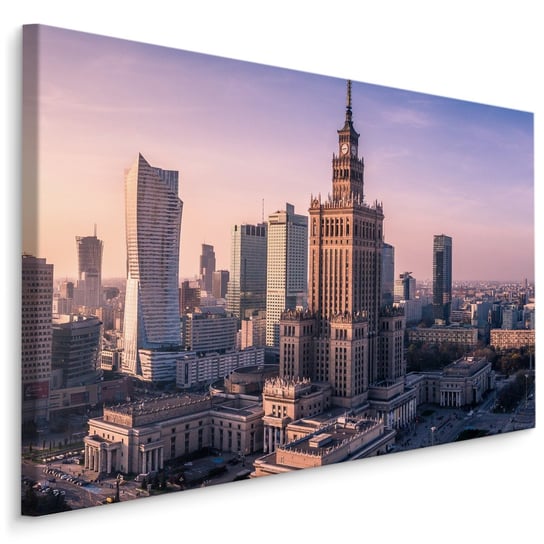 Obraz Na Płótnie Do Jadalni PANORAMA Miasta Warszawa 40cm x 30cm Muralo