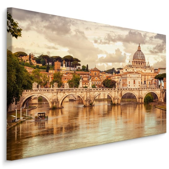 Obraz na Płótnie Do Jadalni Panorama Watykanu WIDOK 3D 40cm x 30cm Muralo