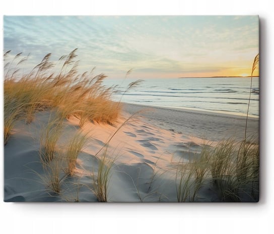 Obraz Na Płótnie do Salonu Canvas 120x80 cm Zachód słońca na plaży morze Decormint