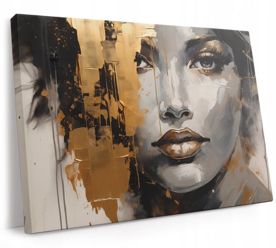 Obraz Na Płótnie do Salonu na ścianę 120x80cm Portret kobiety abstrakcja Decormint