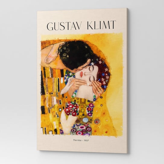 Obraz na płótnie do salonu sypialni Gustav Klimt The Kiss REP00001 30x40 Wave Print