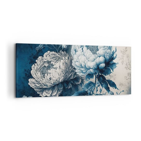 Obraz na płótnie - Dobrana para - 120x50cm - Kwiaty Klasyczny Rokoko - Nowoczesny obraz na ścianę do salonu do sypialni ARTTOR ARTTOR